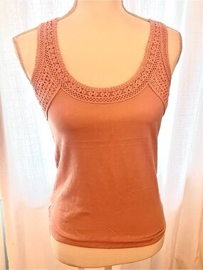 J. Crew Crochet-Trim Tank Top - Rose